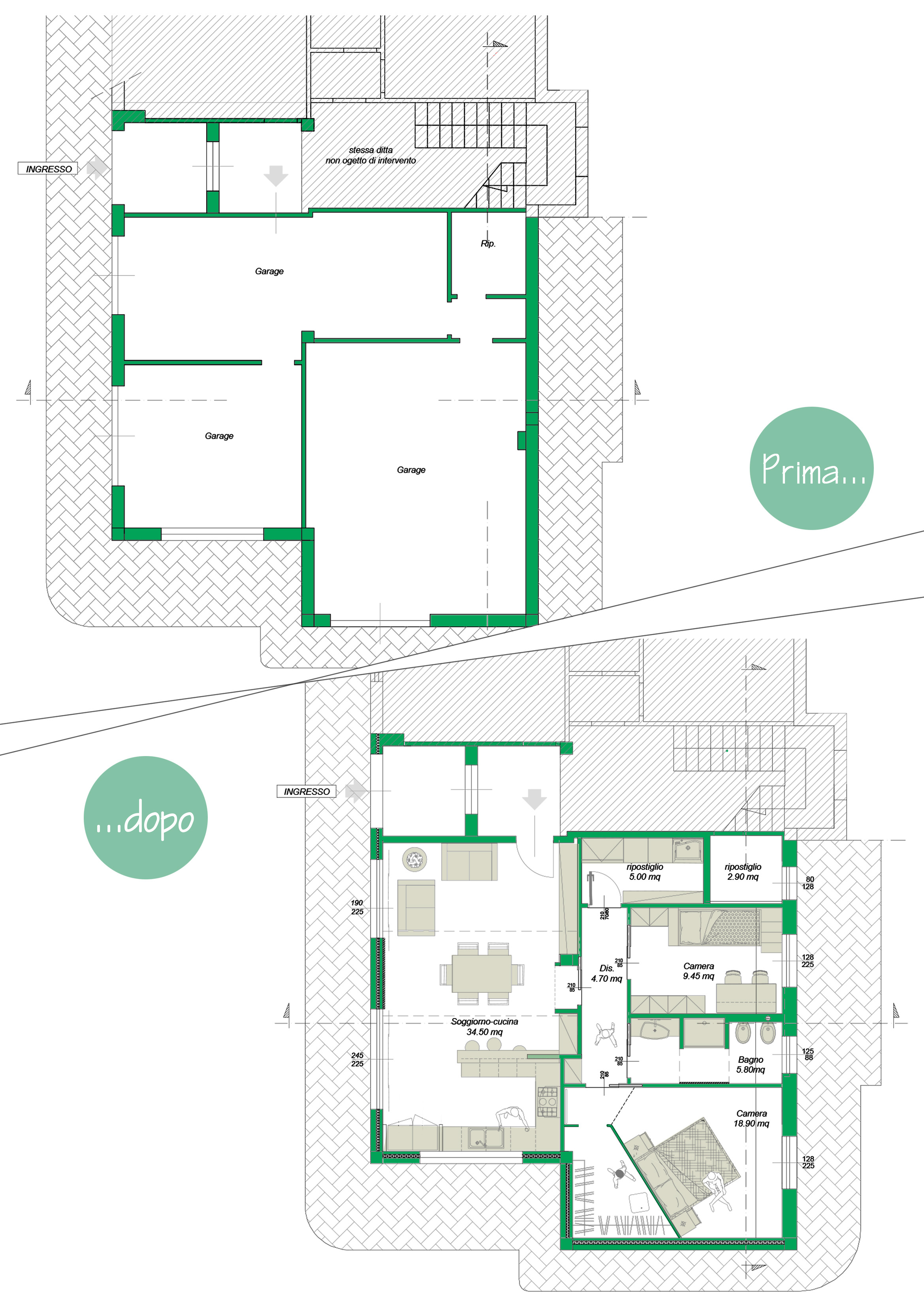 2014 年完工的个性化厨房玻璃面板装饰公寓室内设计案例-1