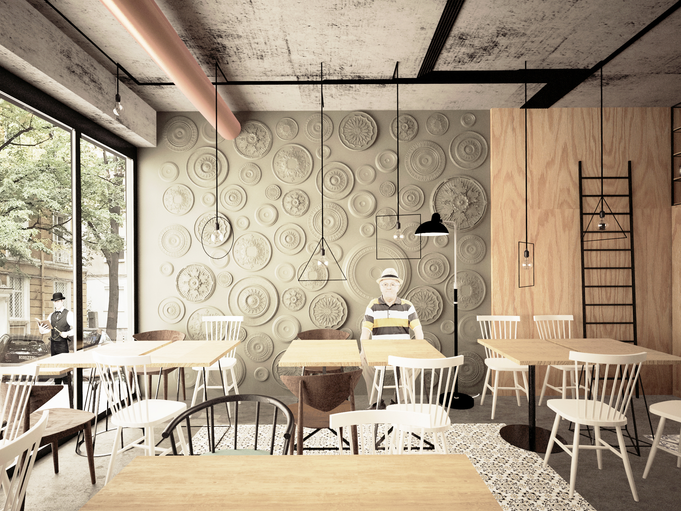 旧建筑中的色彩盛宴——2015 年索非亚小吃吧设计-3