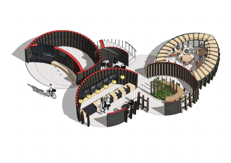 商业区中的灵动咖啡吧-4