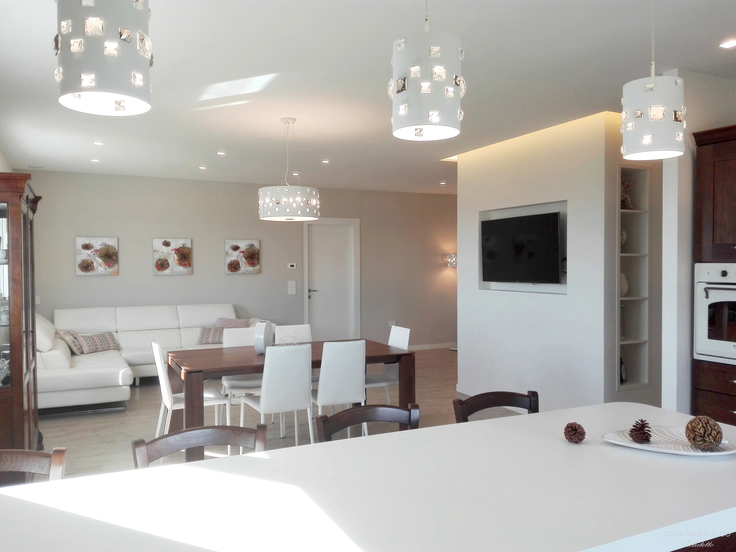 温馨开放式空间 | 意大利公寓客厅设计-25