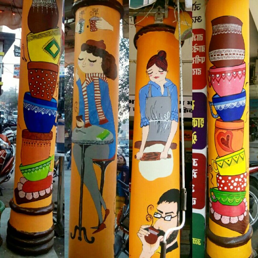 青春色彩的茶室设计——印度 Kulhadwala 茶室-2