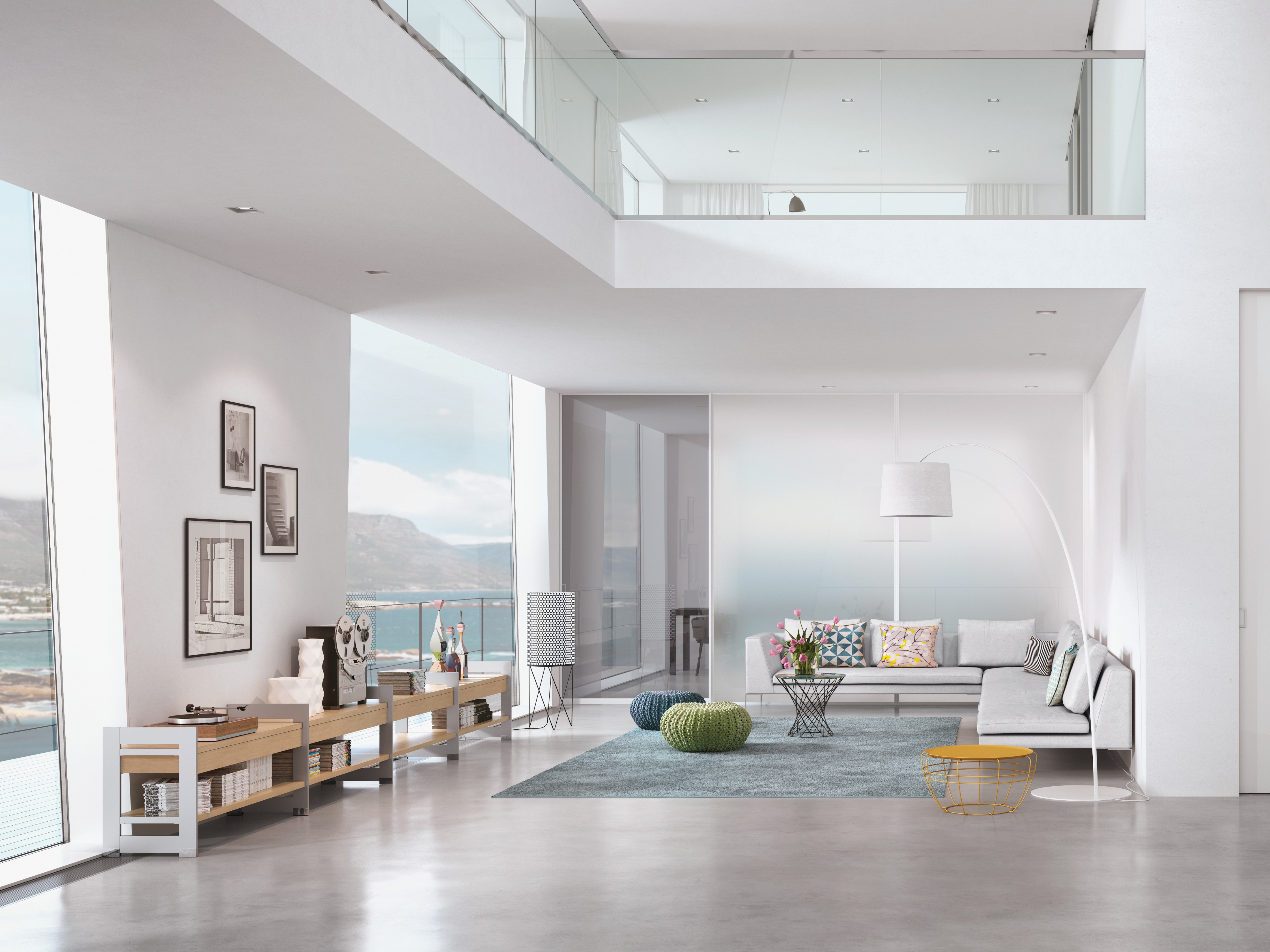 黑色调玻璃隔断打造现代复式公寓-19