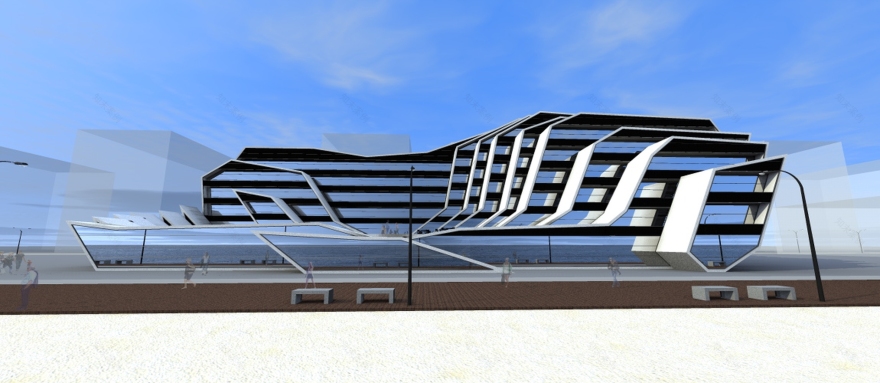 波浪形建筑的海上度假胜地-6