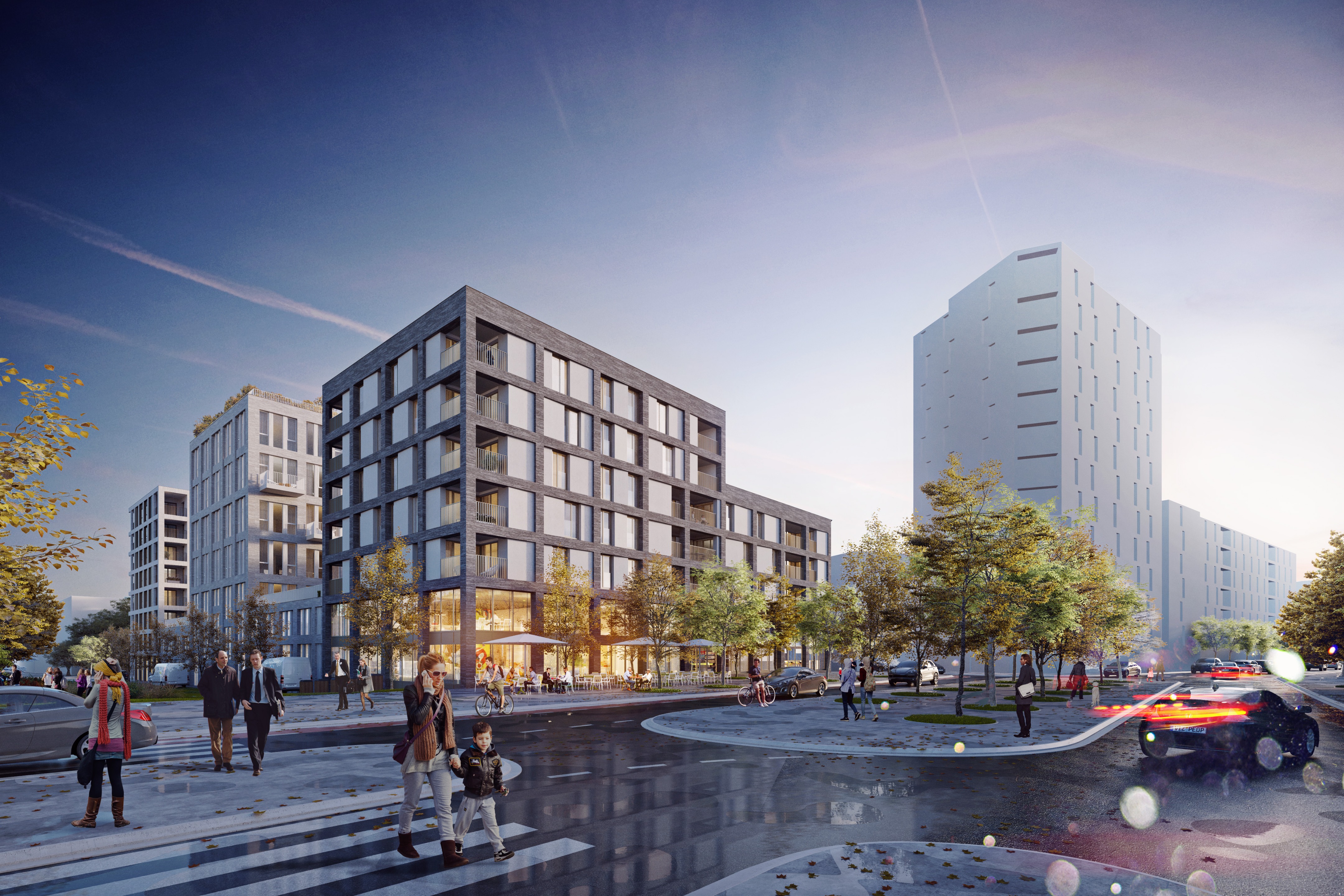 融合城市环境的建筑转折点-0