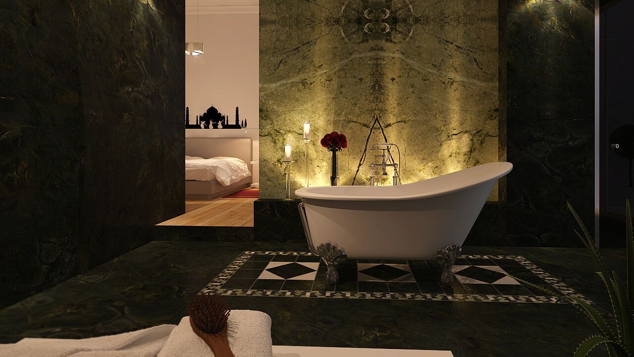 2015 年室内设计佳作 | 大理石与马赛克打造极致卫浴空间-25