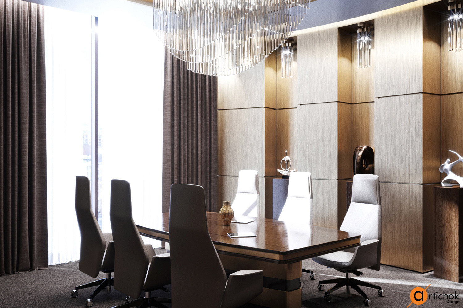 现代奢华办公空间设计-15