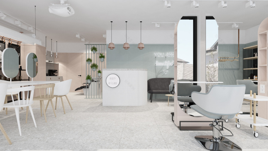 比利时 45 平米美容院,打造现代简约美妆空间-1