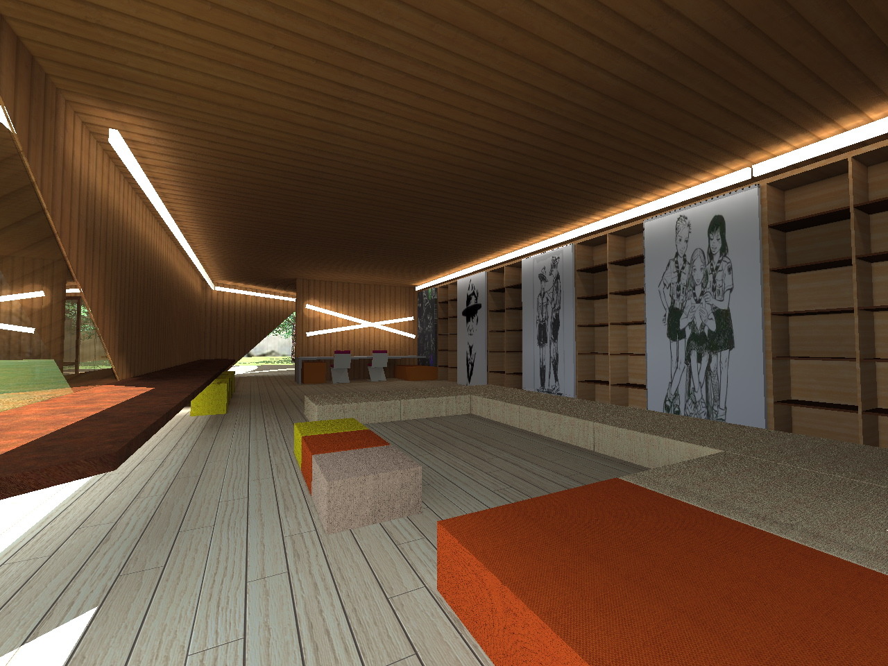 2017 年木结构新 Scouts 总部室内设计-9