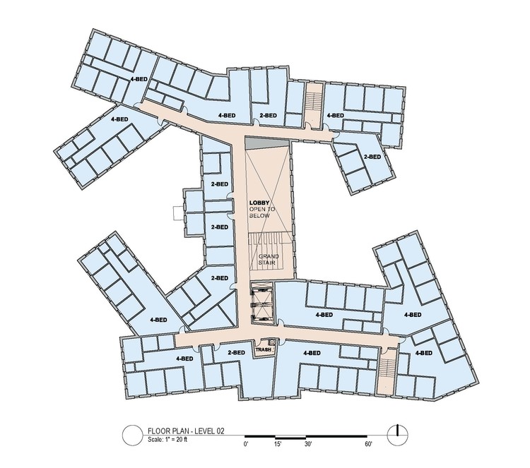 奥林匹亚广场 | 新英格兰传统学术建筑风格的学生住房设计-23