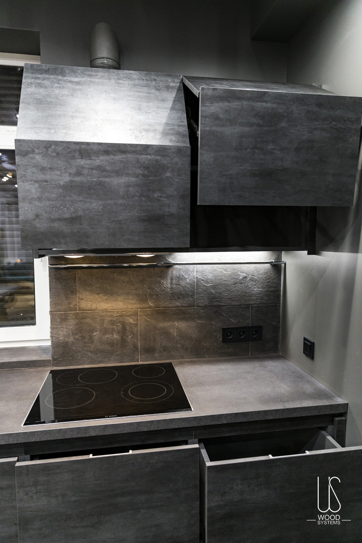 乌克兰基辅"石墨焦糖"厨房设计-11