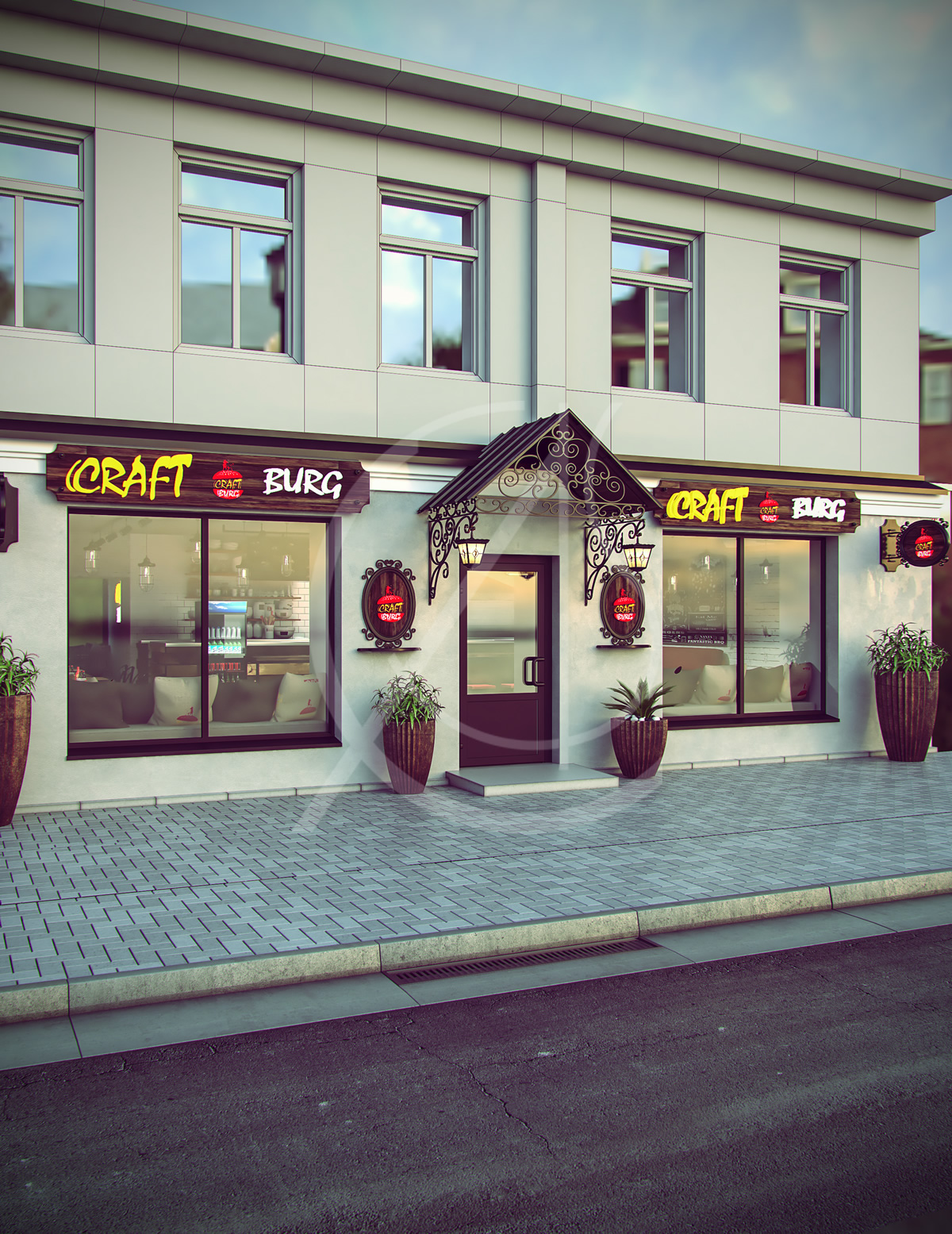 喀山工艺汉堡餐厅 | 工业风中的温馨之作-7