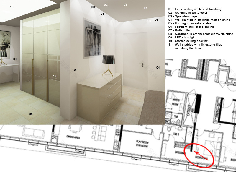 迪拜豪华顶层公寓室内设计-55