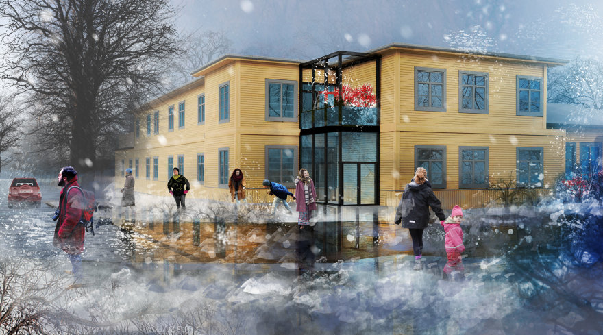 绿意盎然的比亚沃维耶扎木中心——旧校舍的现代重生-3