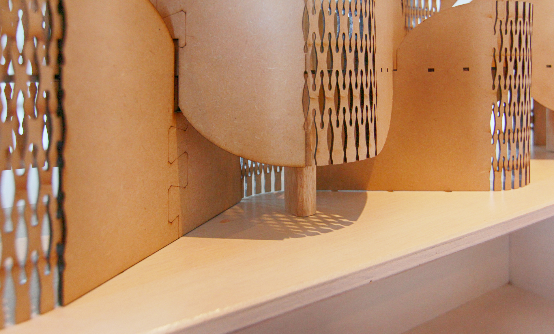 激光切割木质隔断家具设计-1