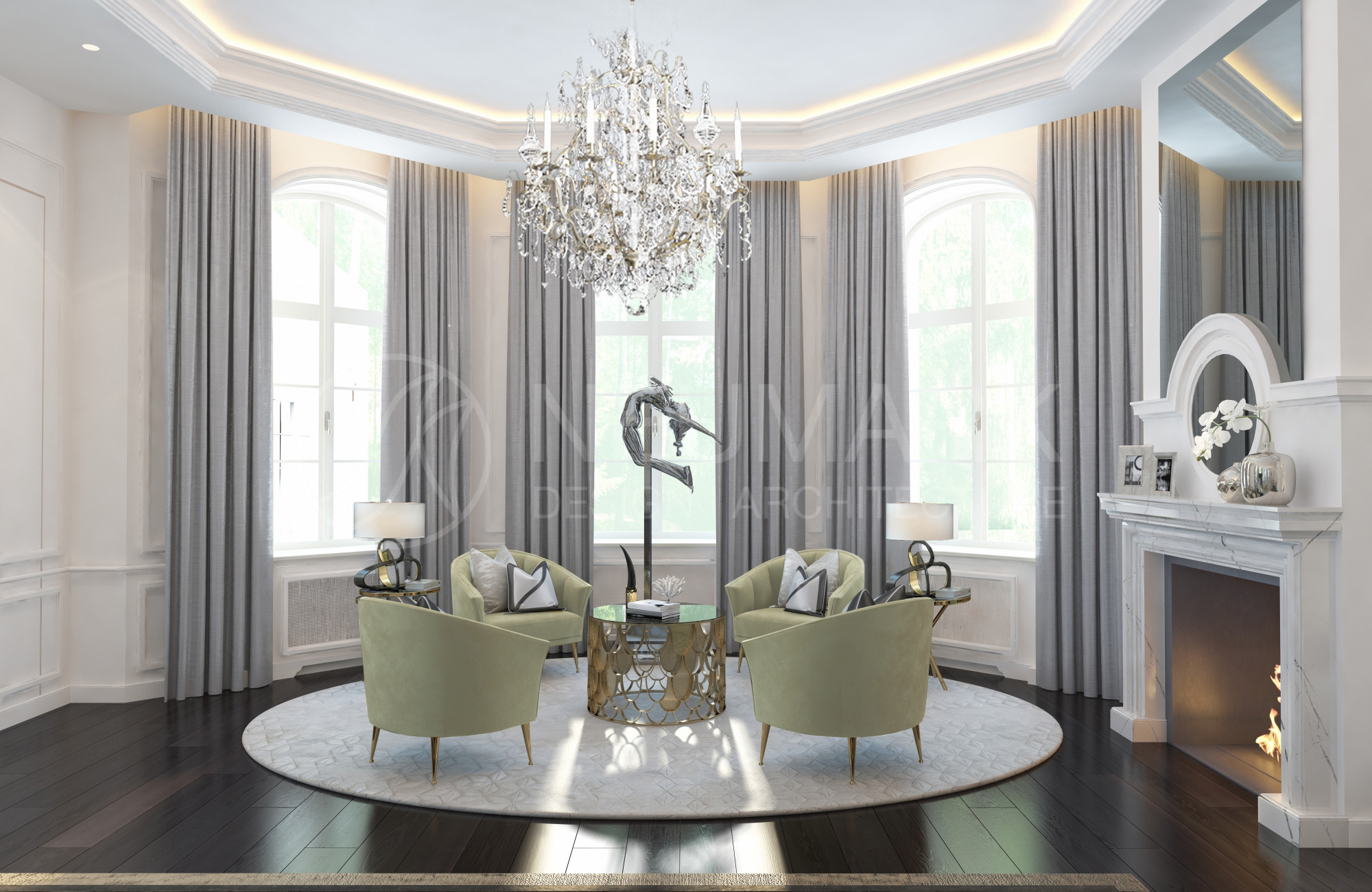 莫斯科英伦风豪华别墅设计-2