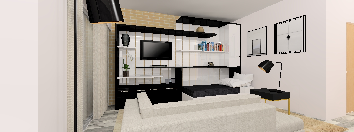 2015 年嵌入式书架床设计-18