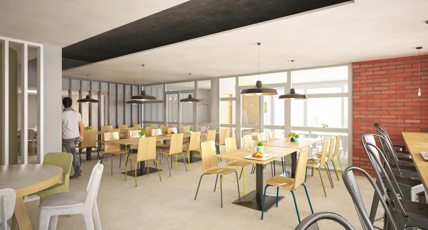 重建校园餐厅,学校食堂-7