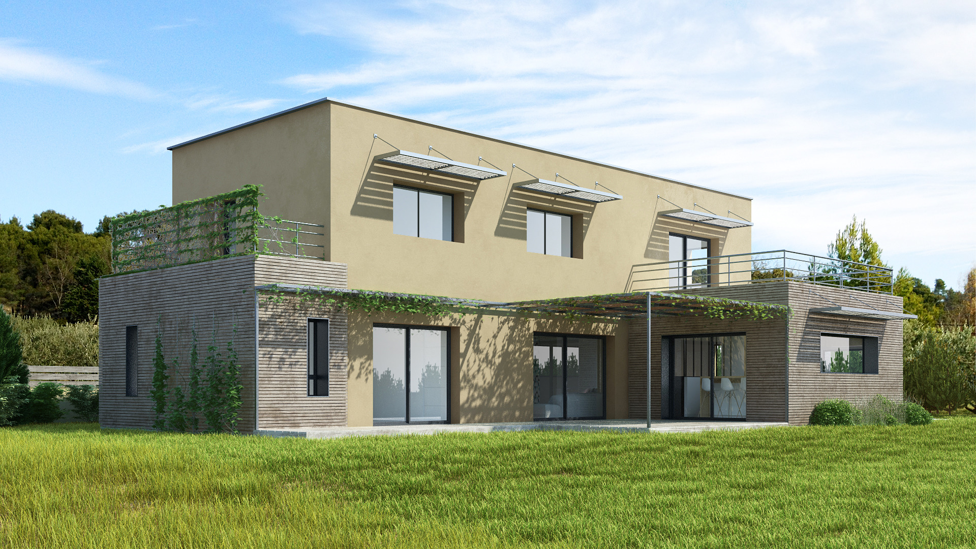 Lubéron 生态区现代生物气候住宅-1