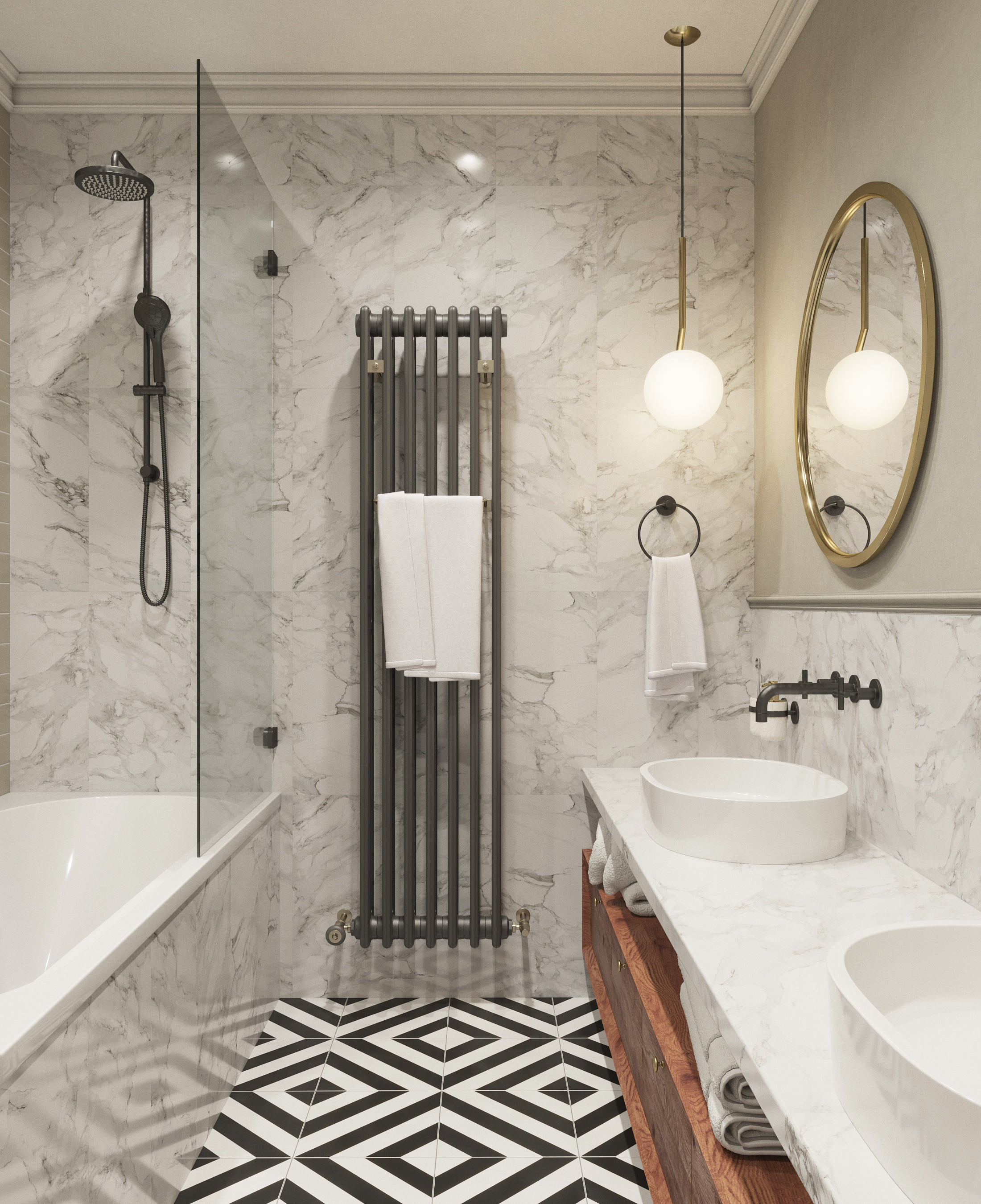 俄罗斯家庭住宅二楼现代与古典的完美融合-18