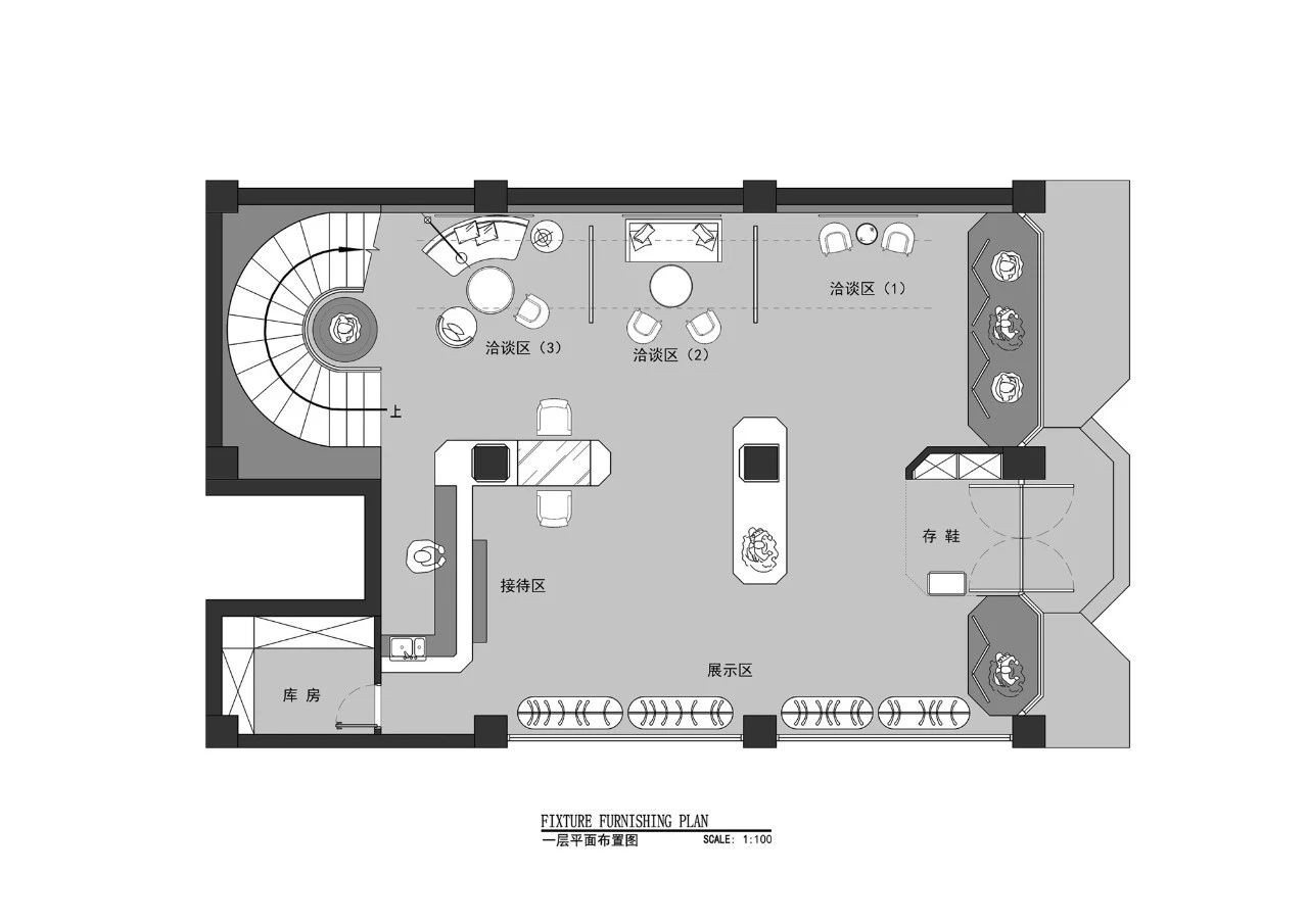 高级灰婚纱店设计-25