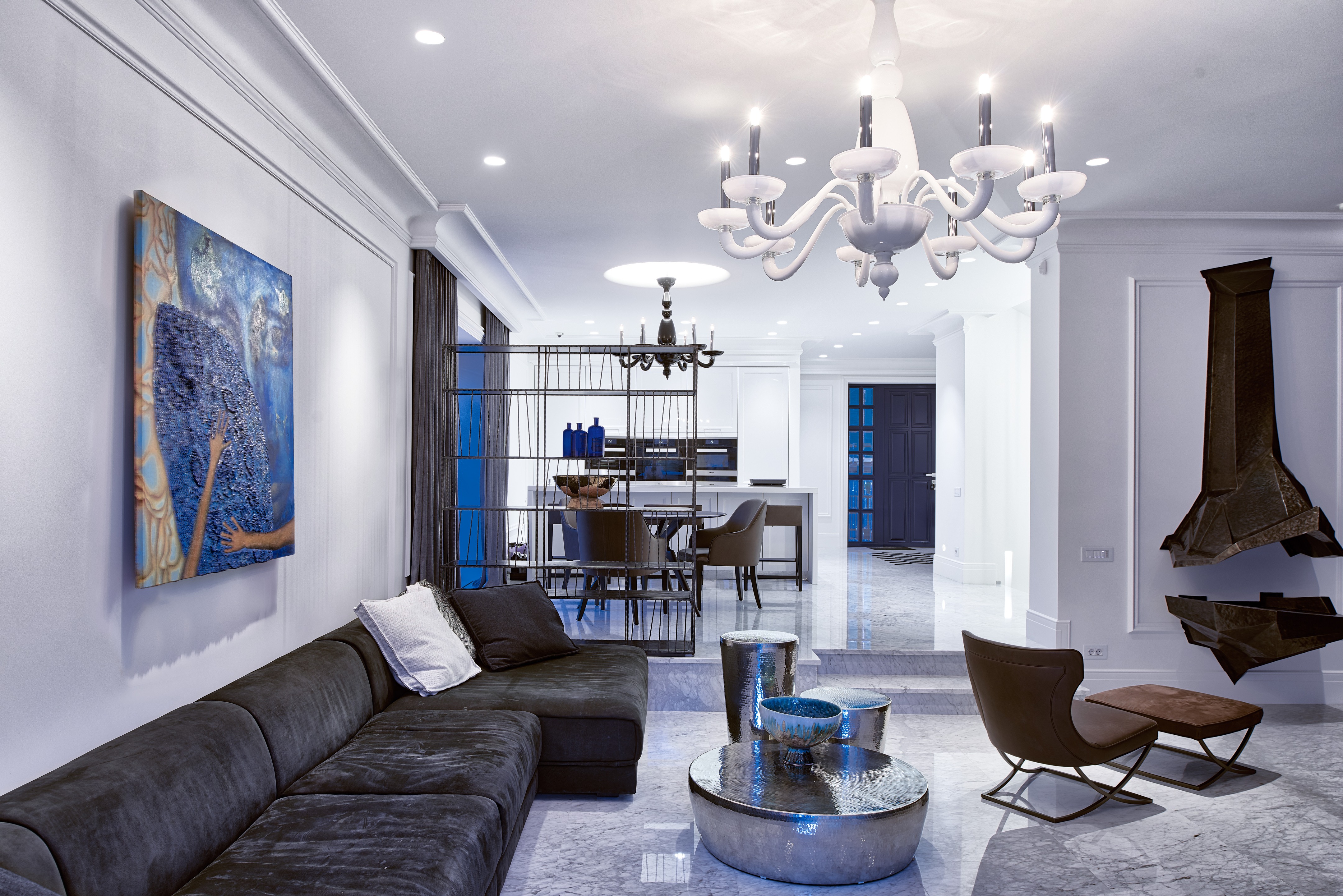 2017 年三层联排别墅影院式客厅设计-14