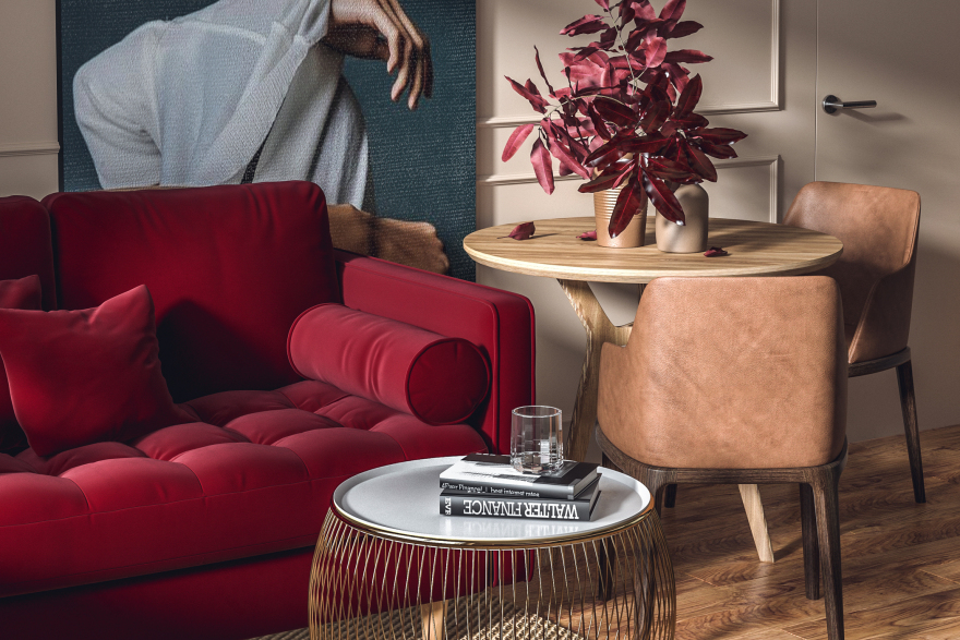 莫斯科 38 平米现代公寓,温暖色彩演绎托斯卡纳风情-2