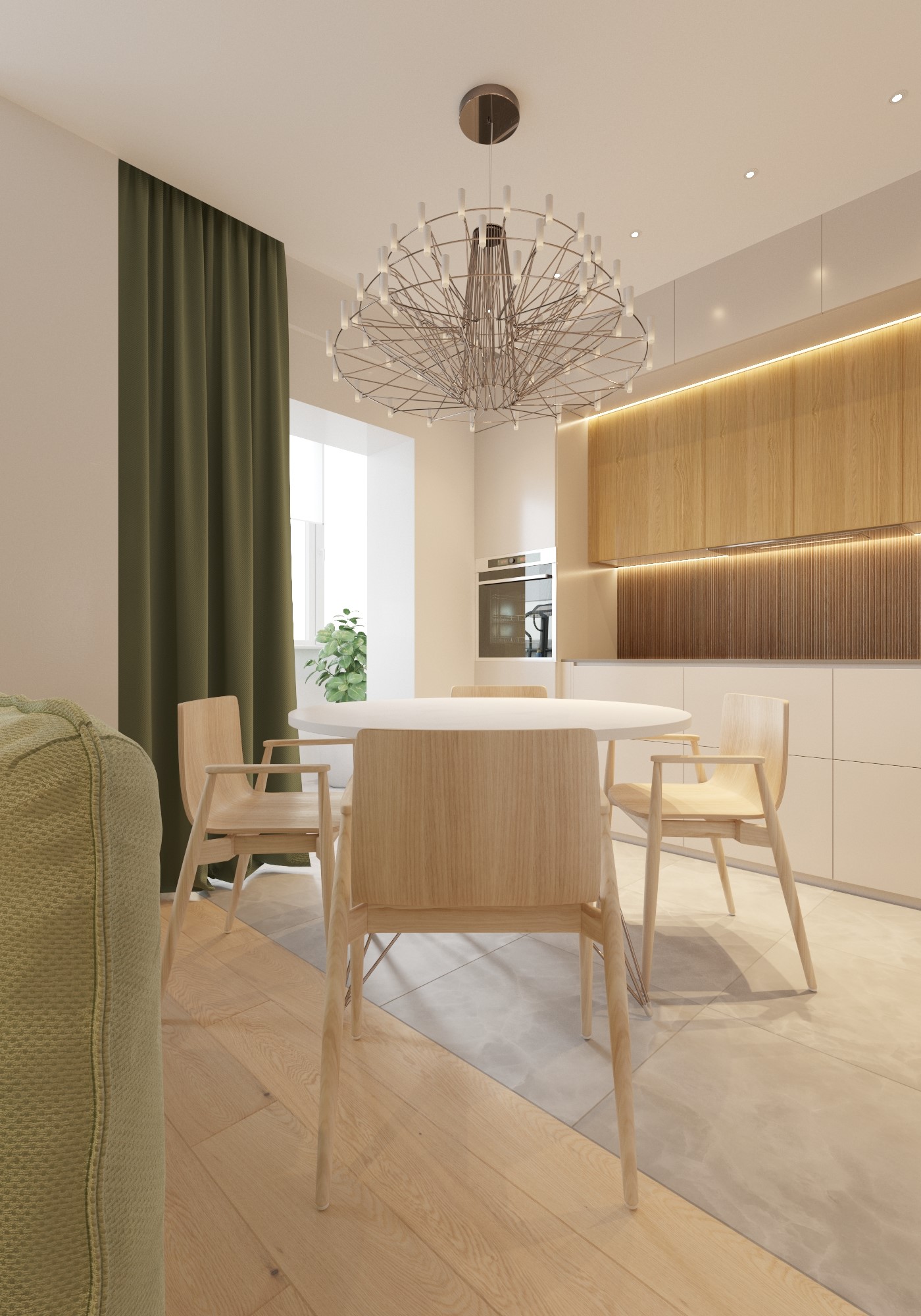 2018 年完成的"Prityazhenie"公寓室内设计-1