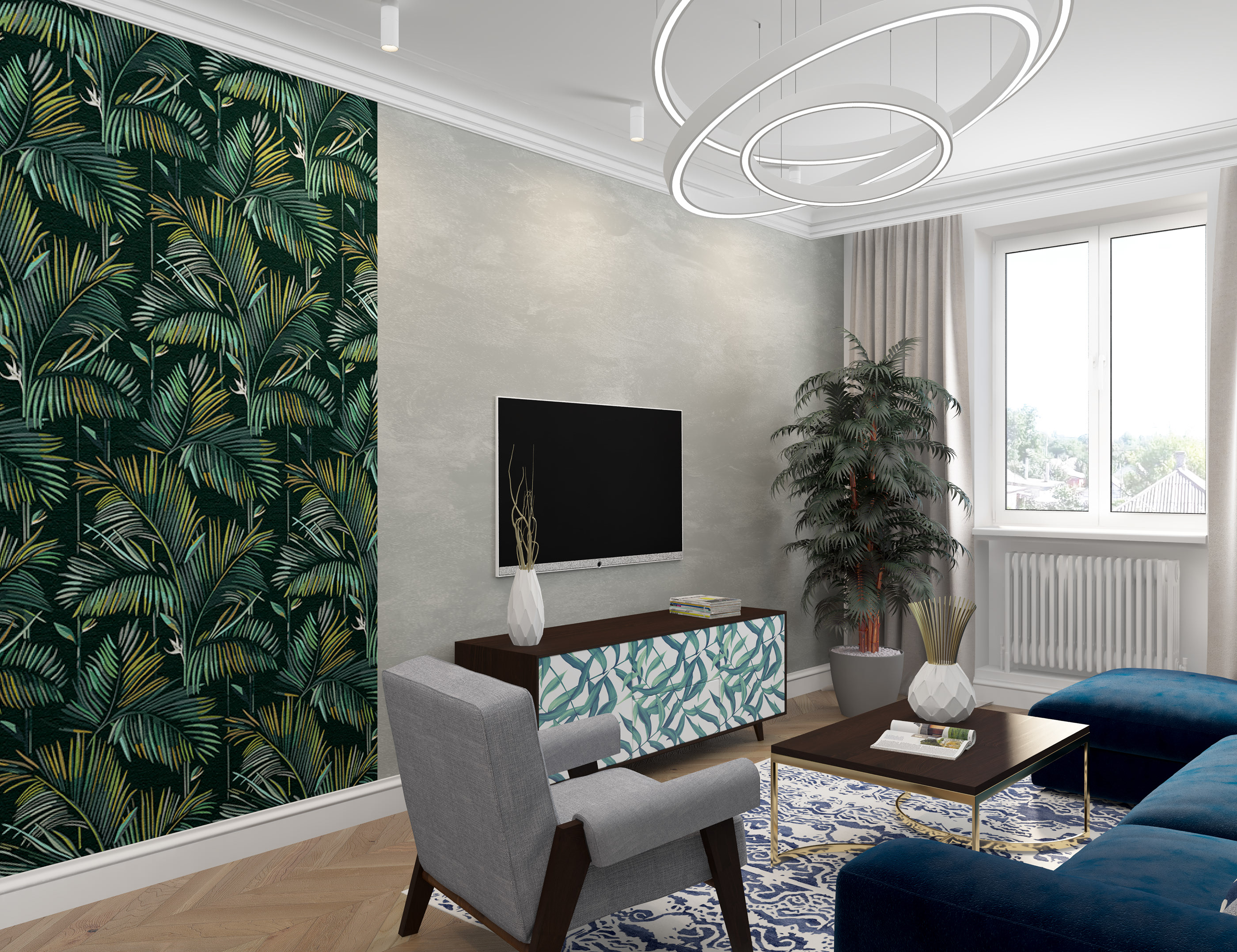 三口之家 100 平米私密住宅设计-1