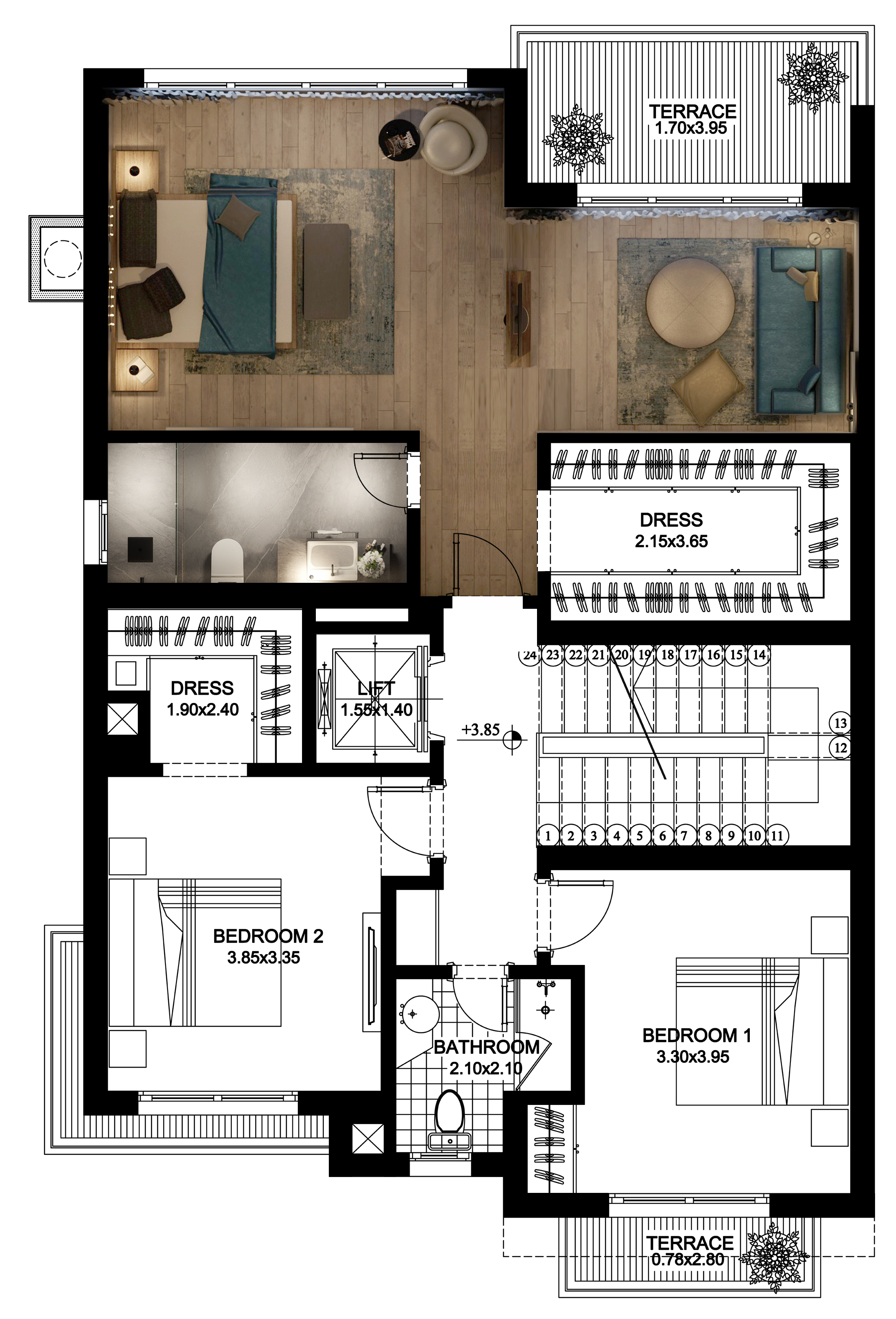 埃及卡塔迈亚沙丘私人联排别墅-24