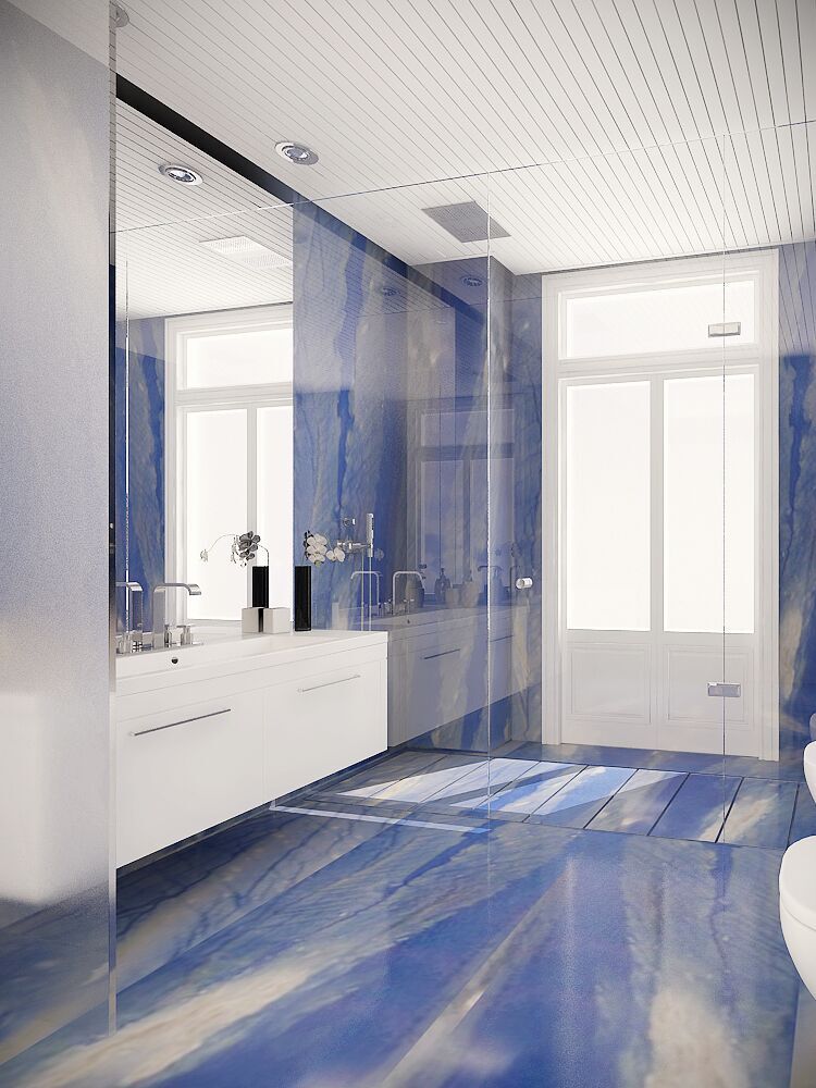 2015 年室内设计佳作 | 大理石与马赛克打造极致卫浴空间-21