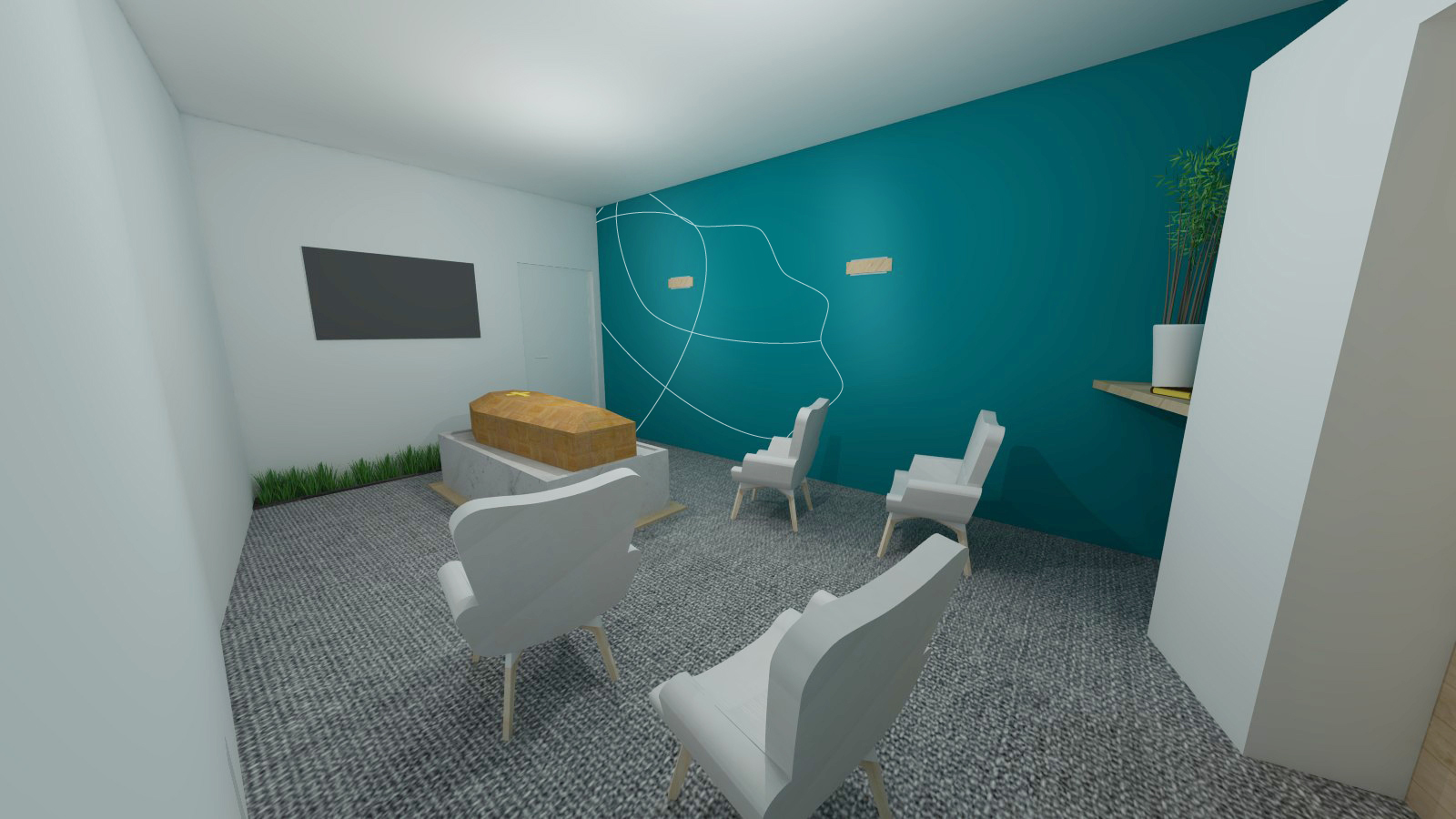 温馨重生 · 废弃车库变身的现代殡仪馆-8