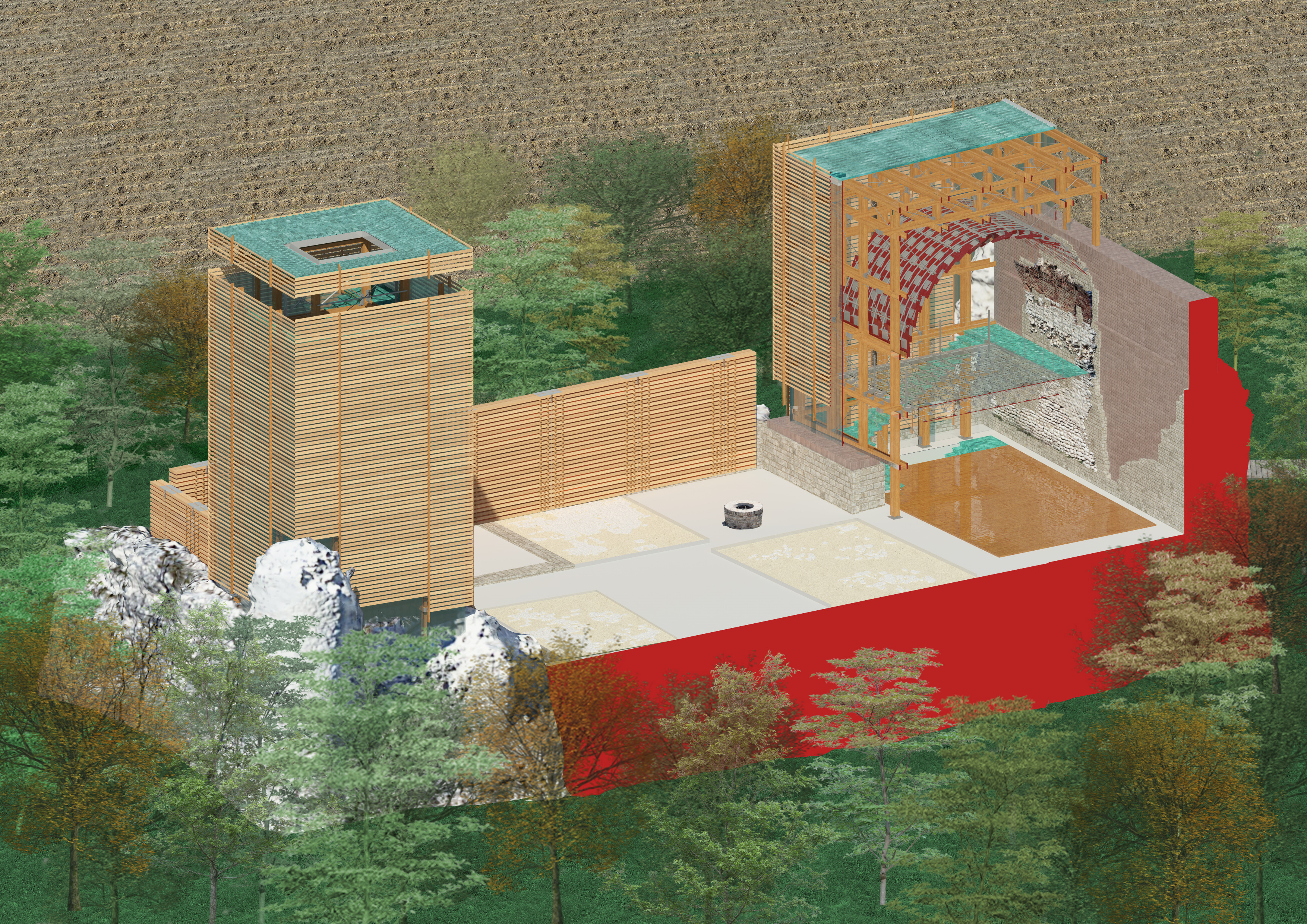 城堡复兴 · Roccacolonnalta 修复与再利用-15