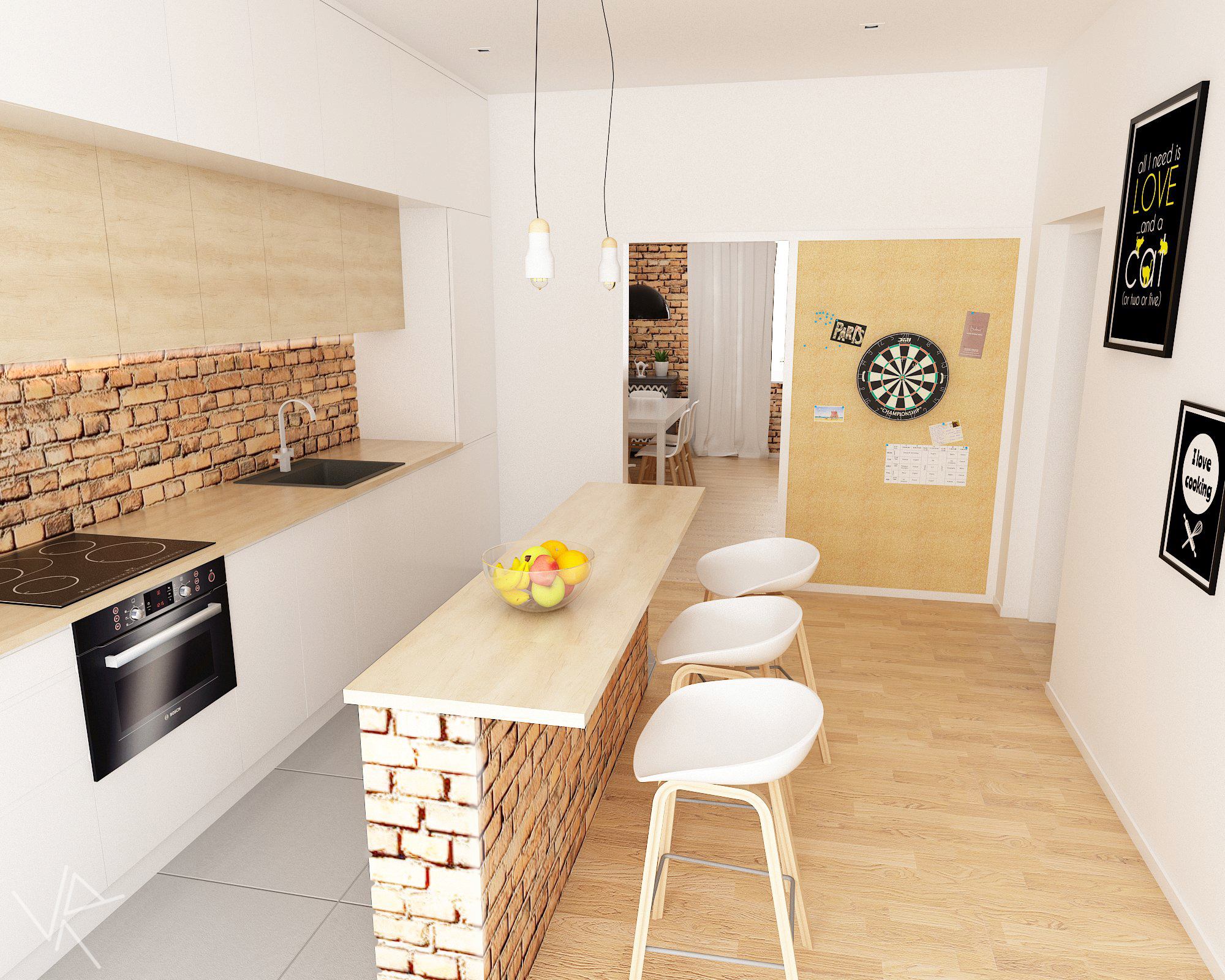 现代都市厨房客厅设计实例-8