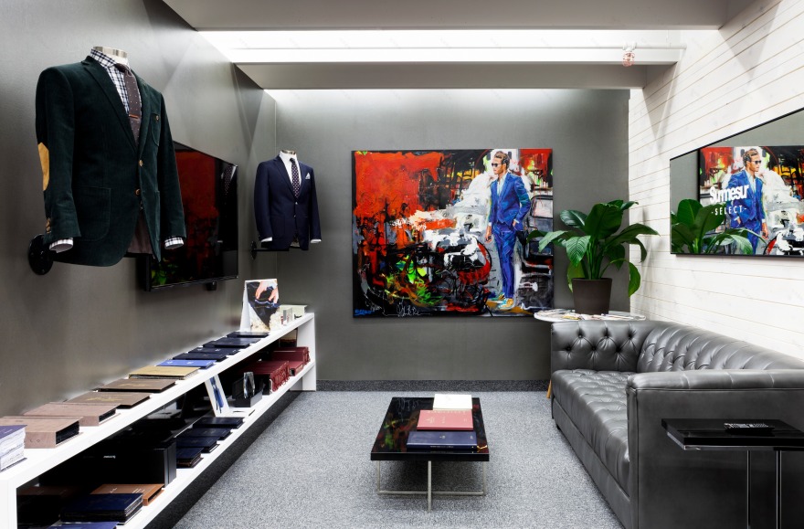 定制男装的现代体验空间——Surmesur Quebec 旗舰店-6