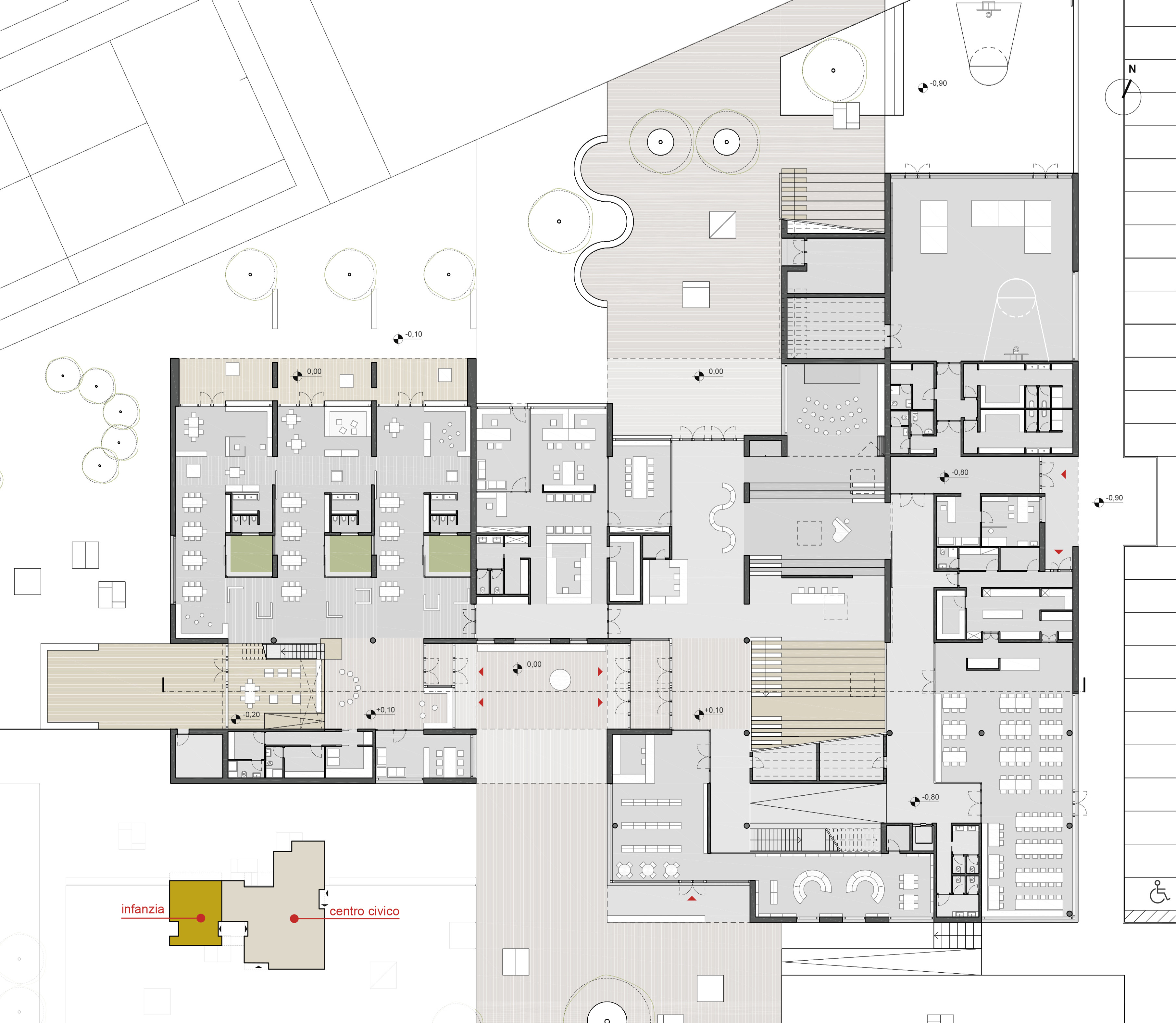 托儿所与小学综合体 · 绿色公共空间与教育的完美融合-5