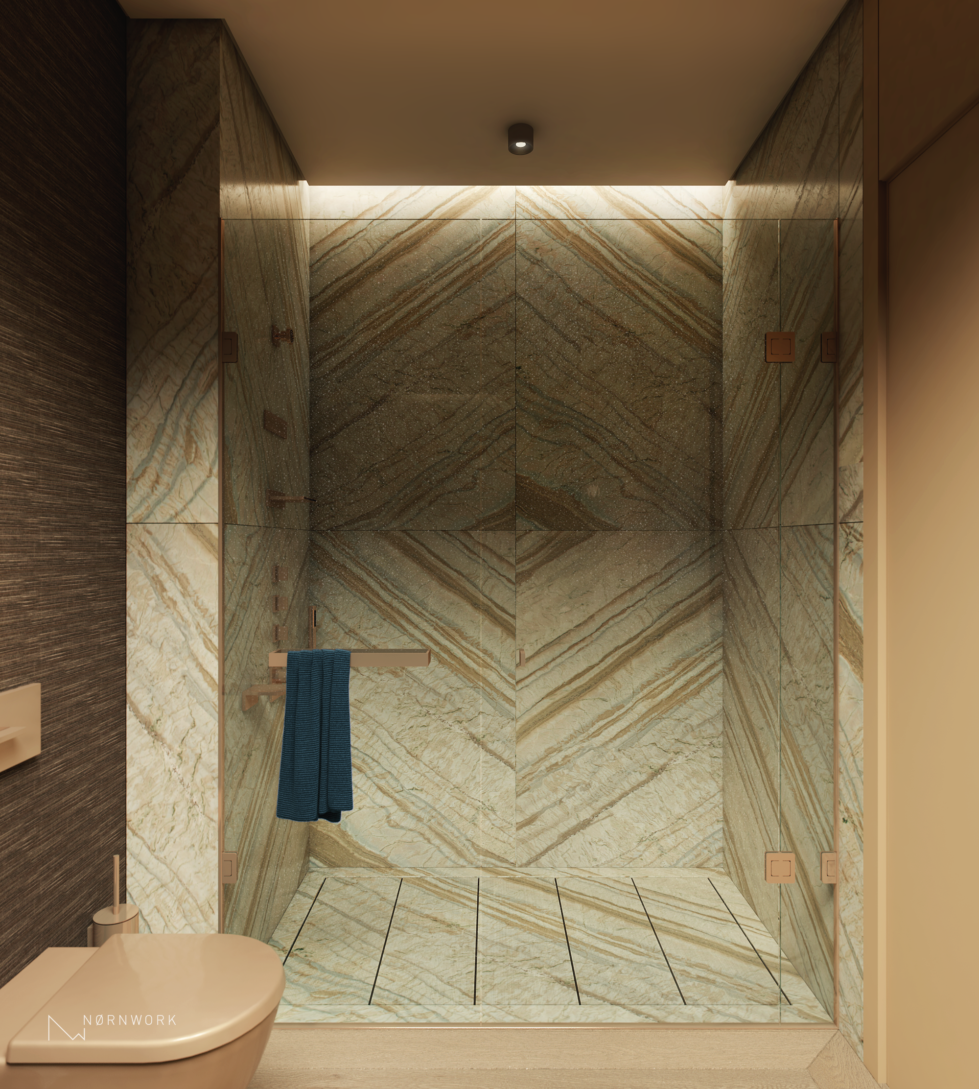 温馨浴室设计 | 伊斯坦布尔 Camlica 的 5.7 平米卫浴空间-4