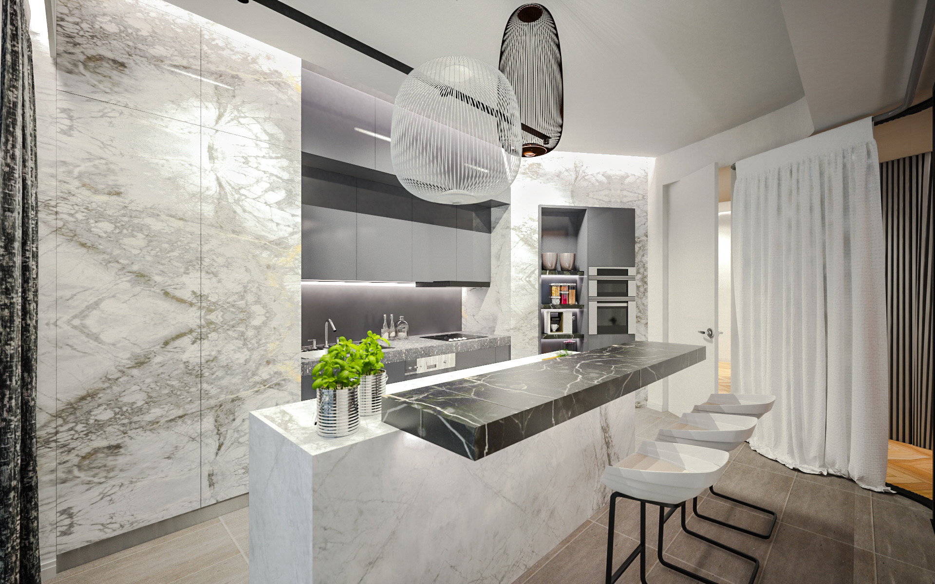 曲线家居空间，打造柔和层次感-5