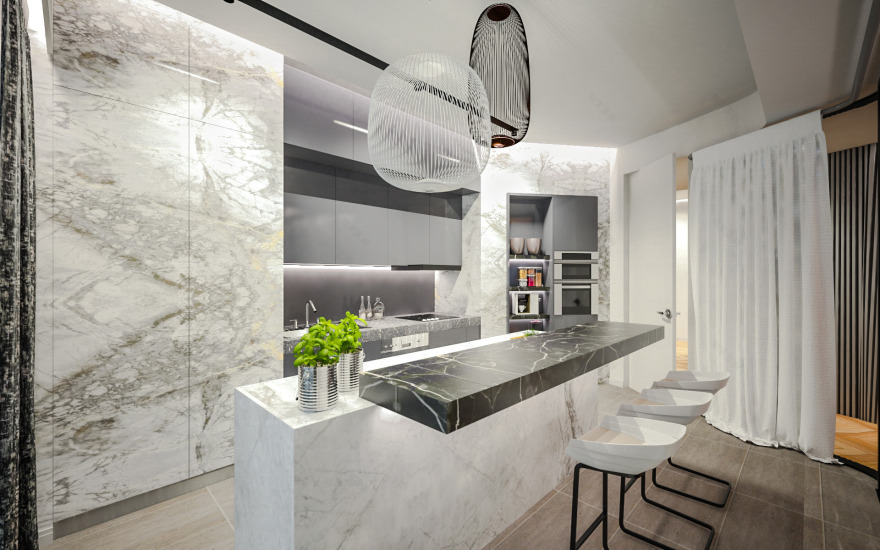 曲线家居空间,打造柔和层次感-5