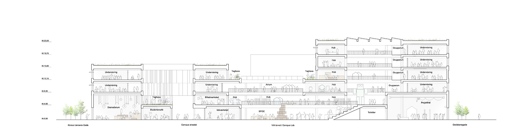 通过大学学院,校园霍森-33