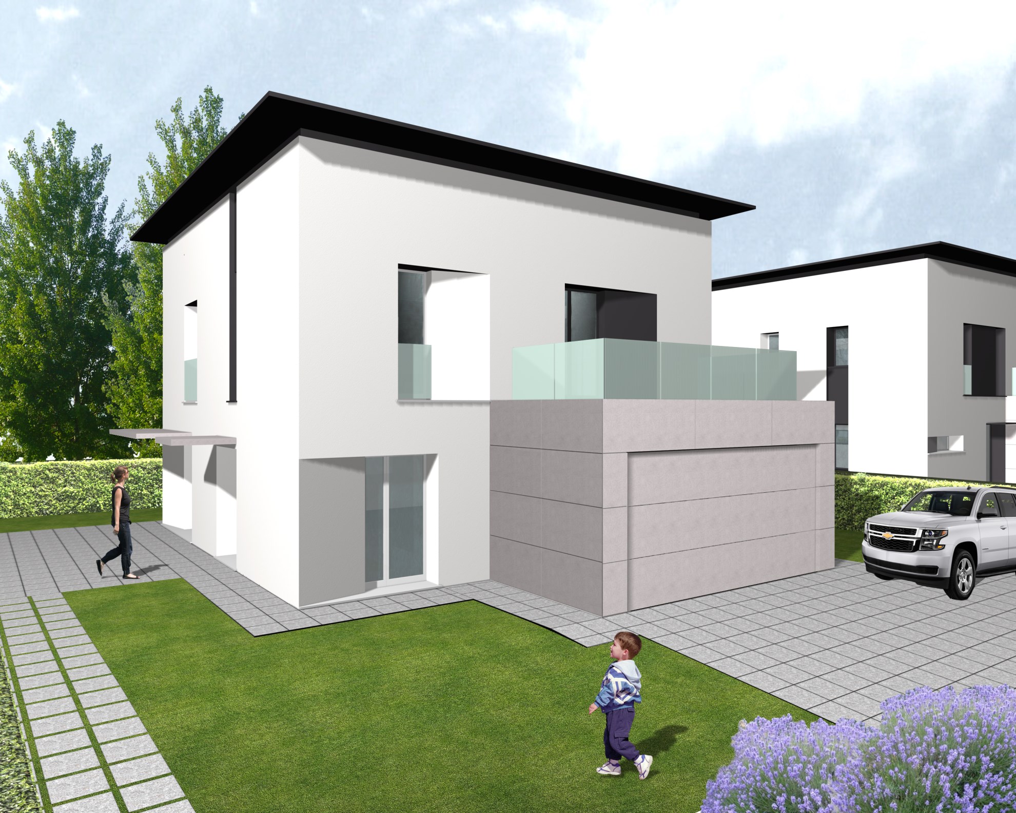 简约风格的三户独立别墅设计-2