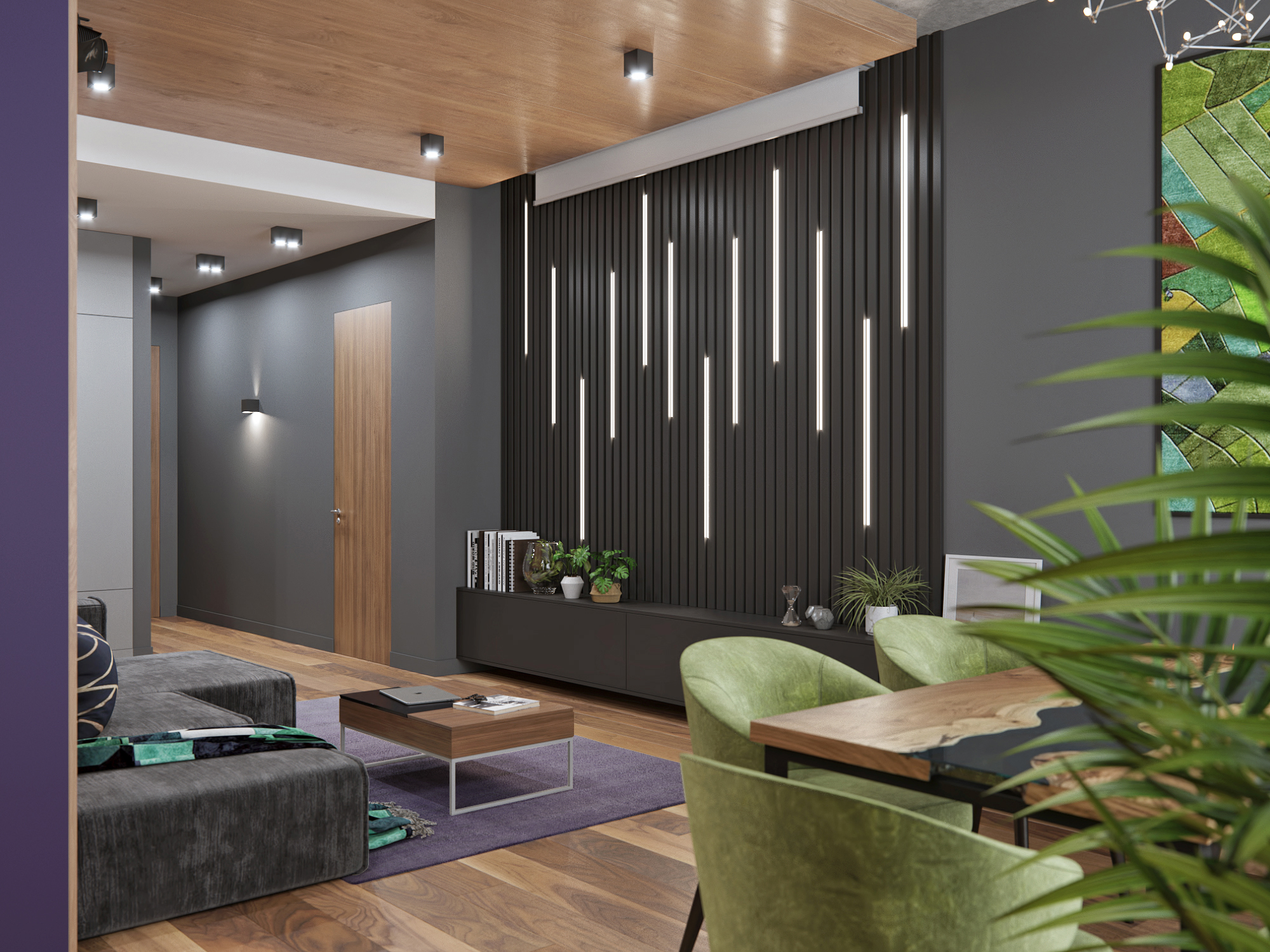 莫斯科 116 平米暗黑系室内设计-5