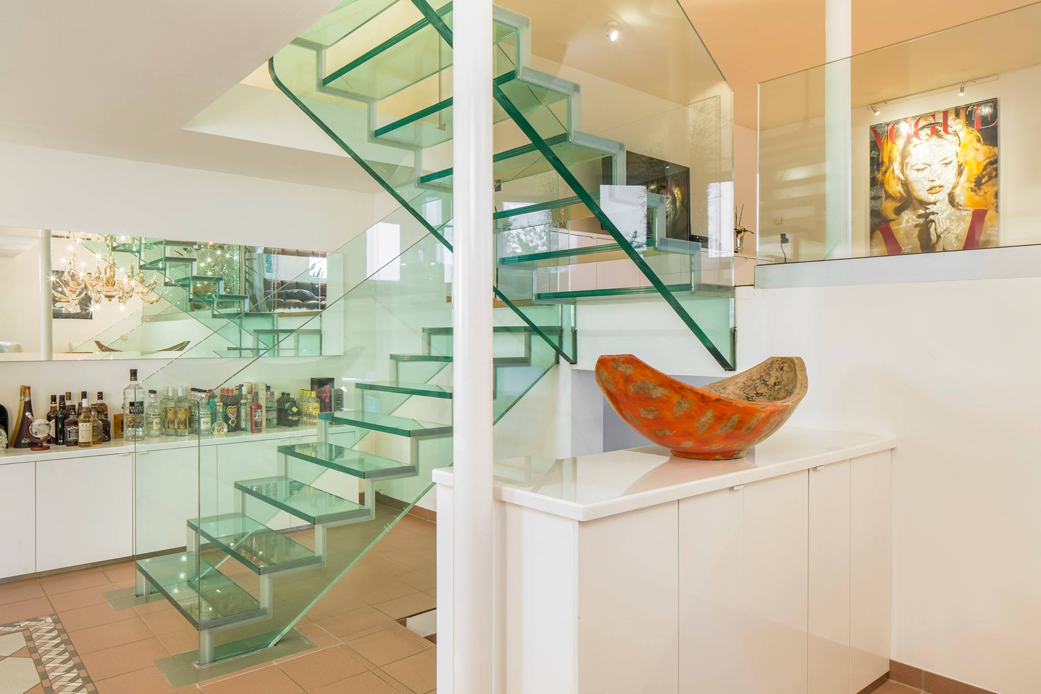 伦敦全玻璃楼梯住宅设计-5