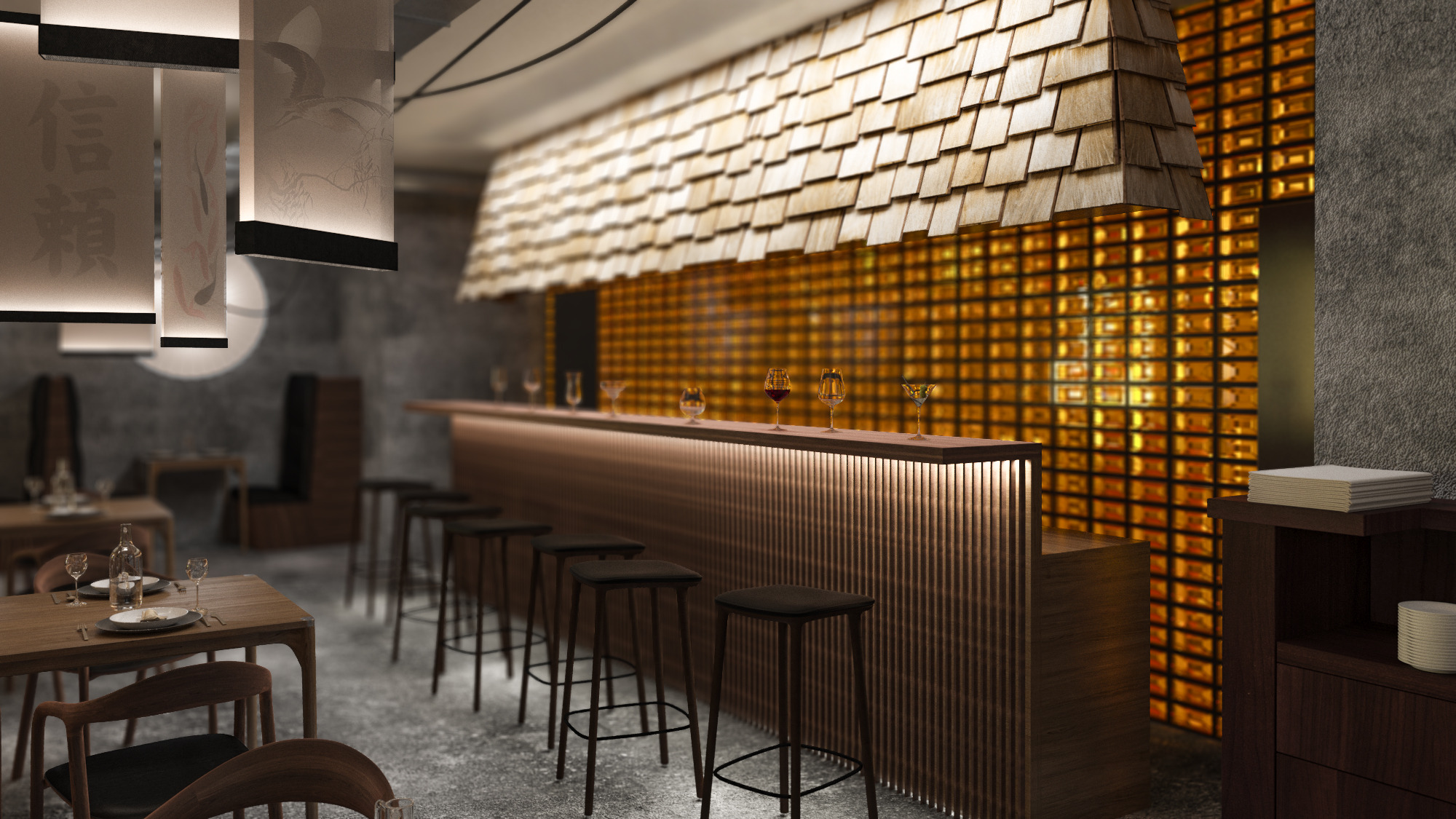 2017 年日本料理餐厅室内设计案例解析-2