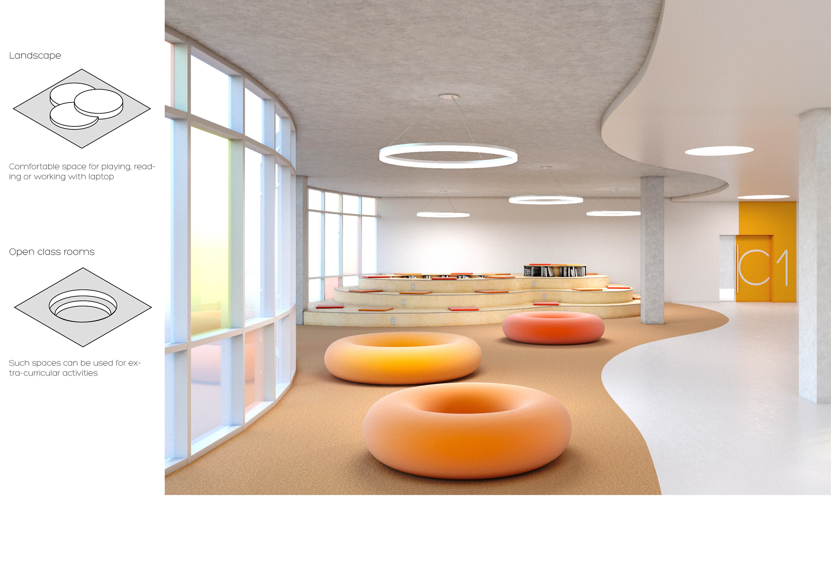 乌克兰公立学校娱乐厅设计-4