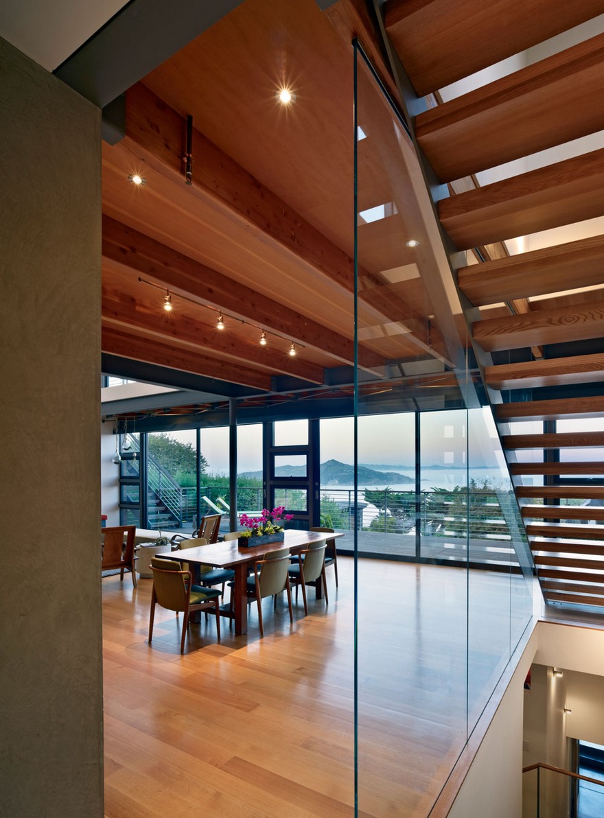 加州索萨利托现代山坡家园-11