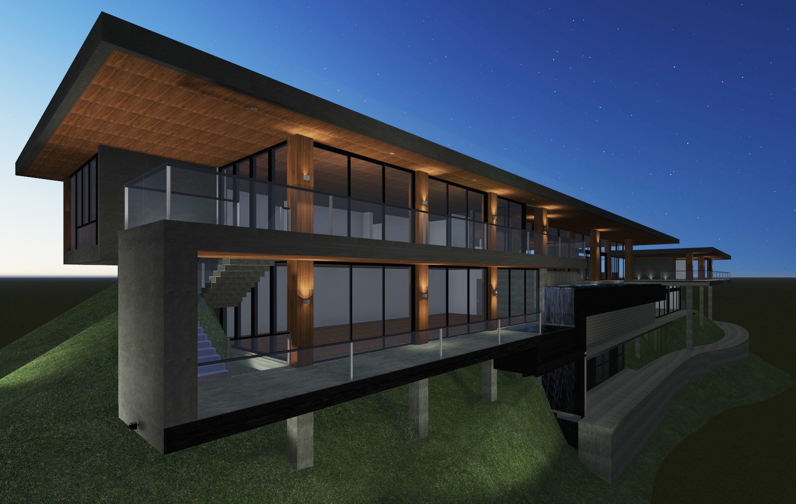 山间周末度假屋设计-17