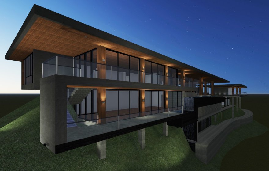 山间周末度假屋设计-17