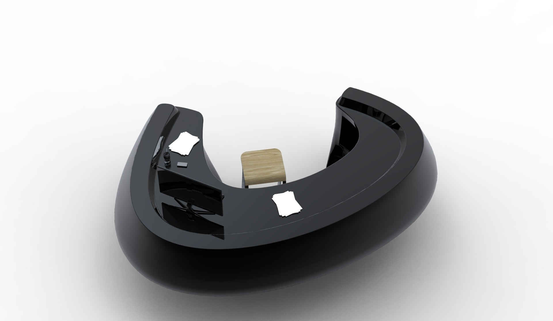 有机造型飞翼接待台-16