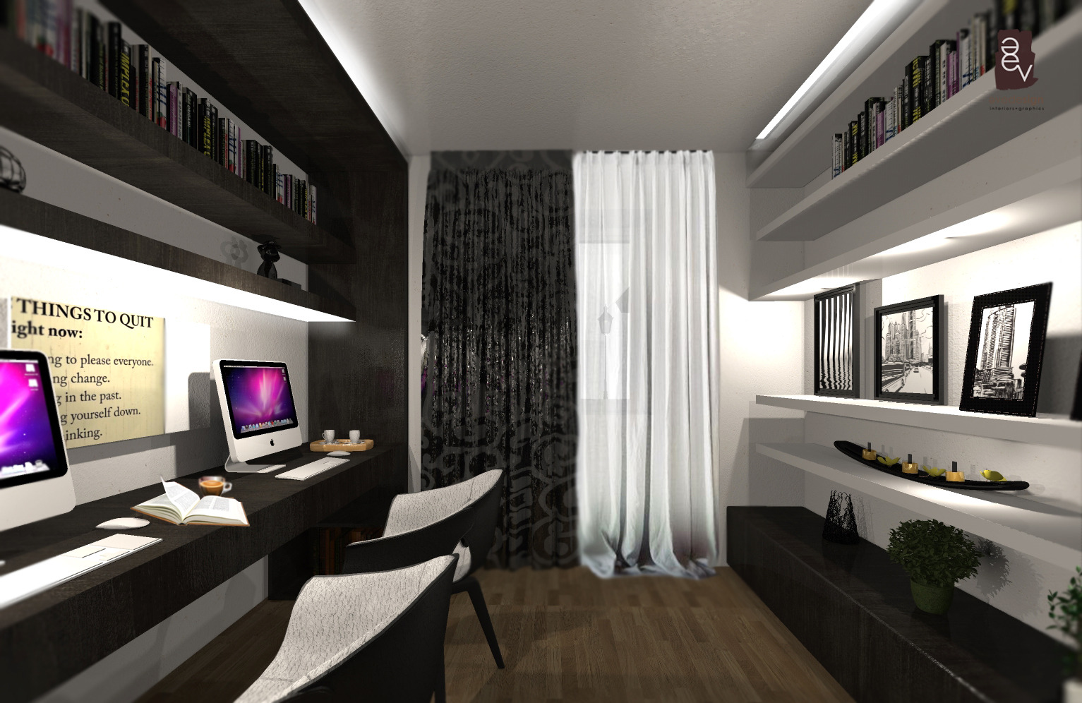 黑白极简别墅设计，展现空间纯粹之美-9