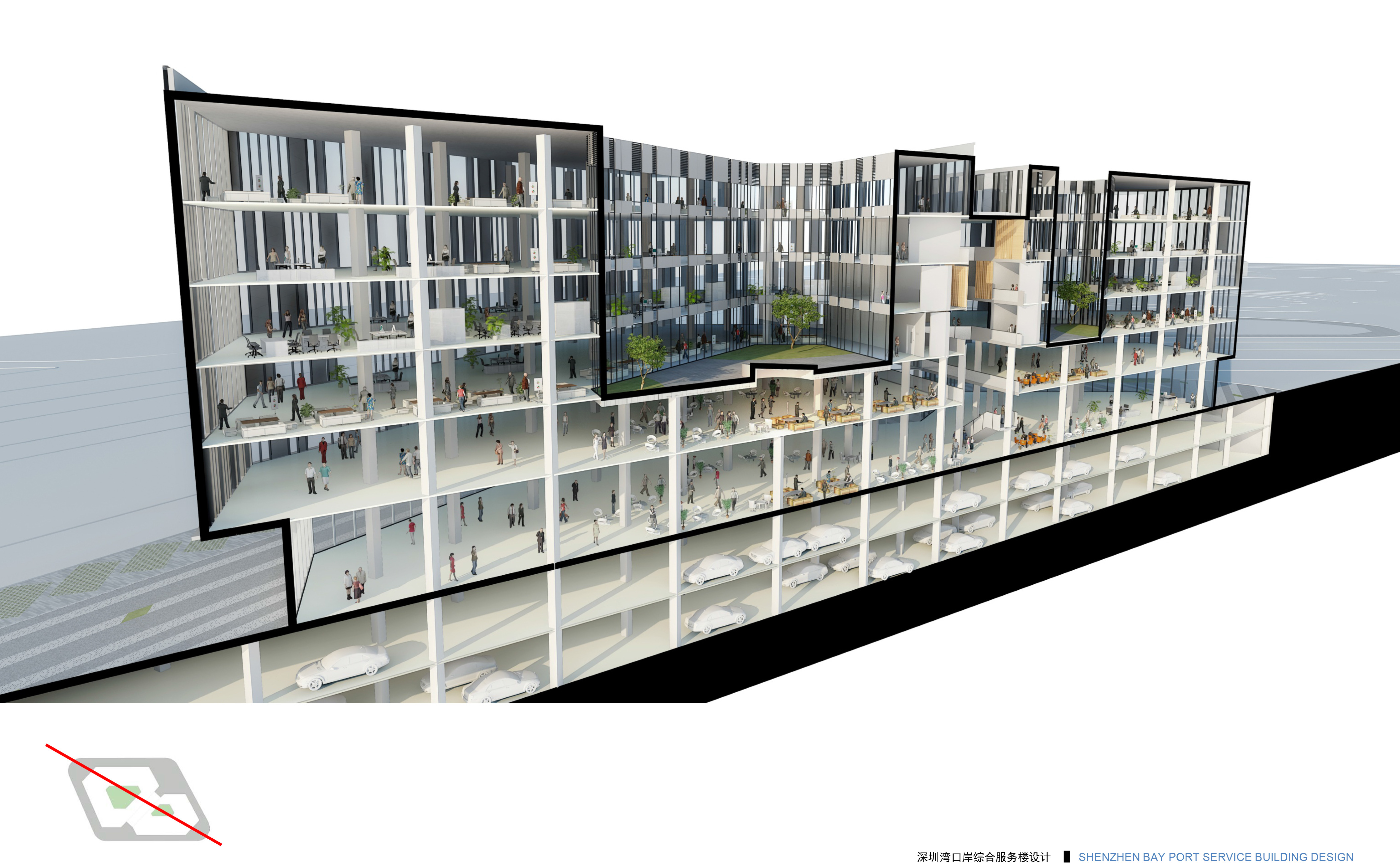 意式 grid 设计理念融入 CCB 深圳湾办公楼-10